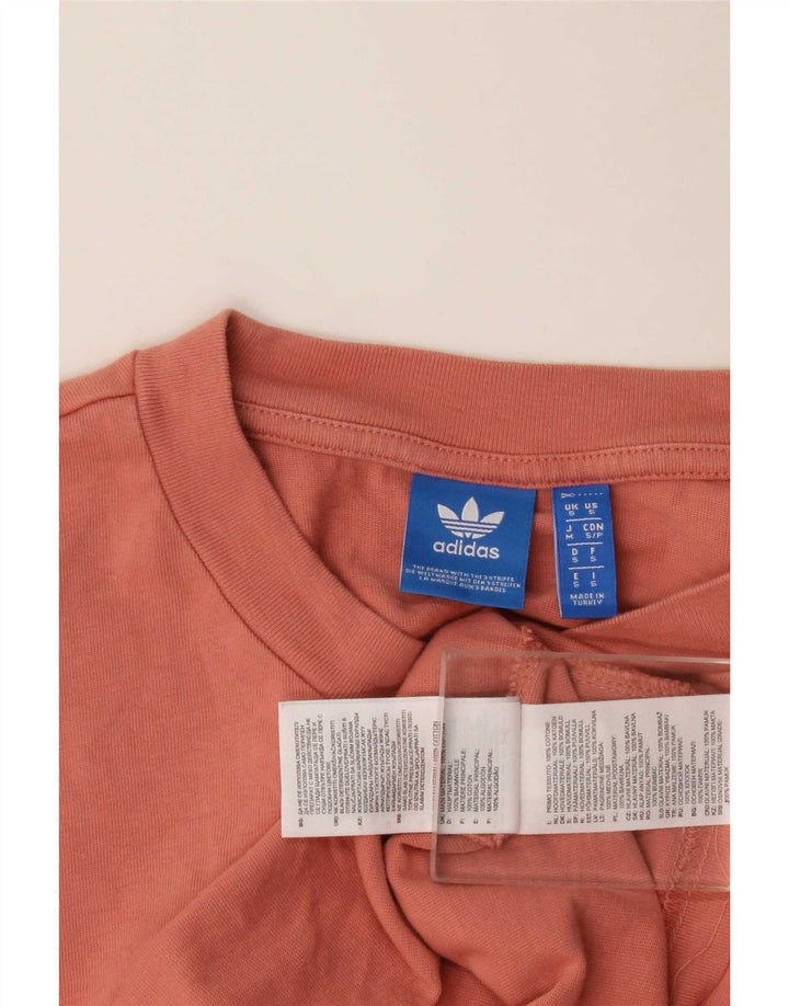 T-shirt grafica da uomo Adidas Top Small in cotone rosa