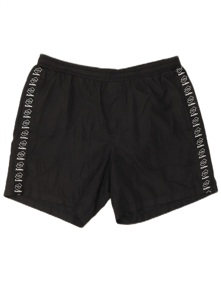 Pantaloncini da bagno grafici da uomo LOTTO XS neri