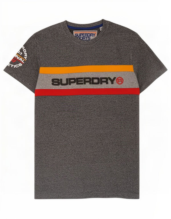 T-shirt grafica da uomo Superdry Top Large grigio color block