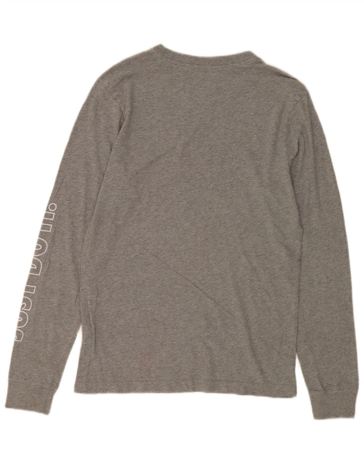 Nike Top con grafica da uomo a maniche lunghe in cotone chiazzato grigio piccolo