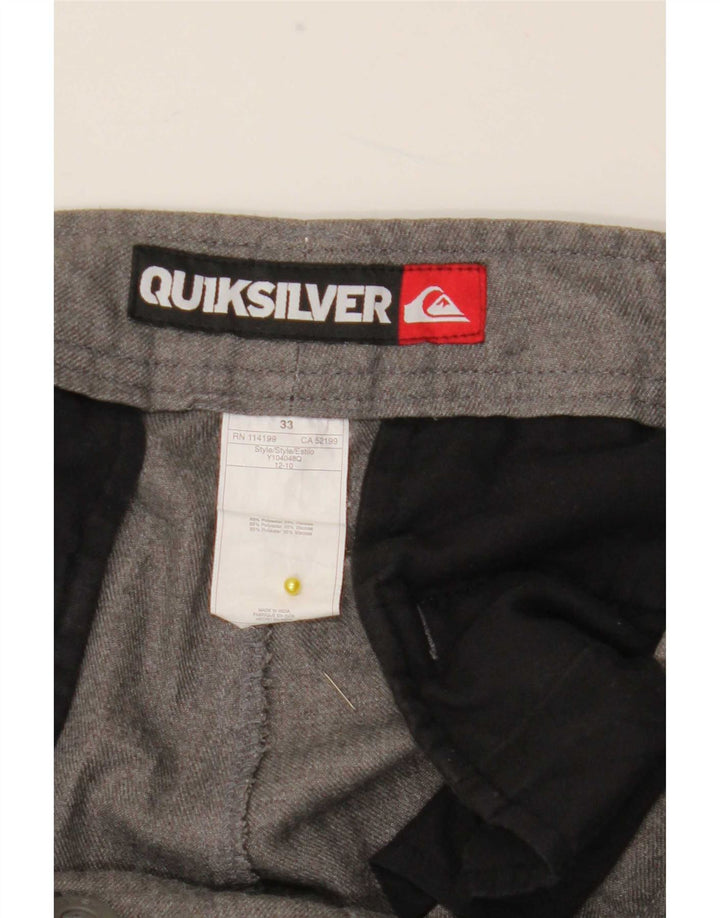 Pantaloncini chino da uomo Quiksilver W33 poliestere grigio medio