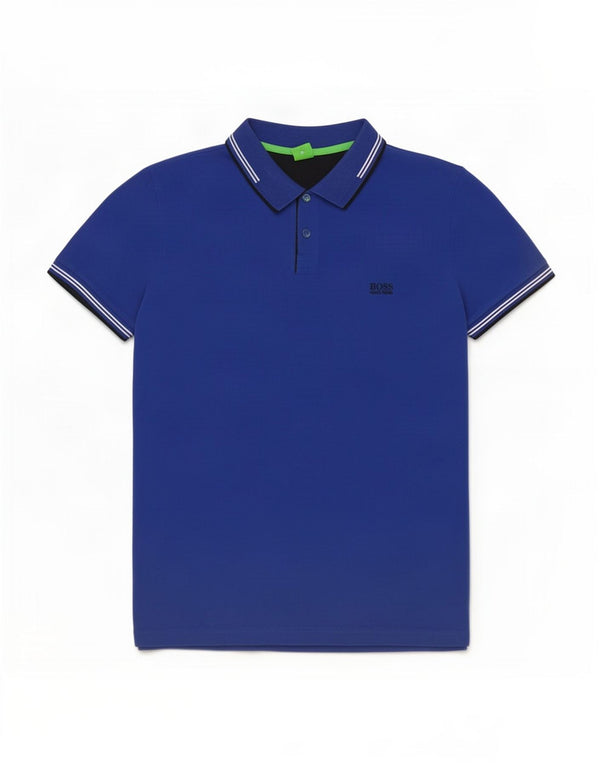 Polo da uomo slim fit Hugo Boss XL in cotone blu