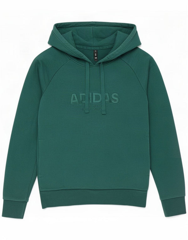 Adidas Womens Graphic Hoodie Jumper UK 4/6 XS Green Cotton