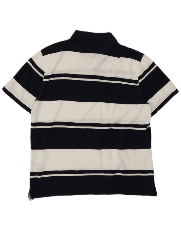 Polo da uomo Tommy Hilfiger XL in cotone a righe blu navy