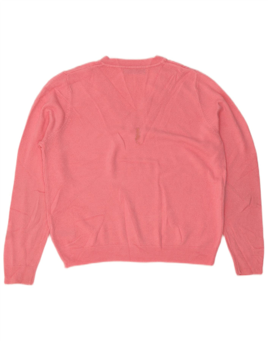 Maglione da donna con scollo a V Marks & Spencer UK 14 Acrilico rosa medio