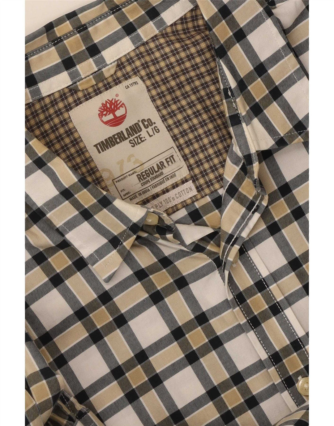 Camicia Timberland da uomo vestibilità regolare a quadri multicolori grandi