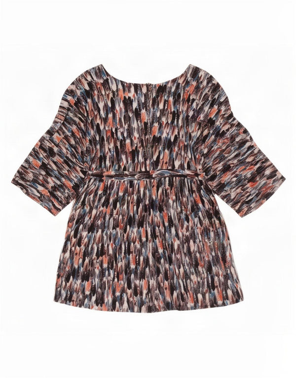 Top tunica a maniche a 3/4 da donna con motivo astratto Zara UK 14 grande multicolore