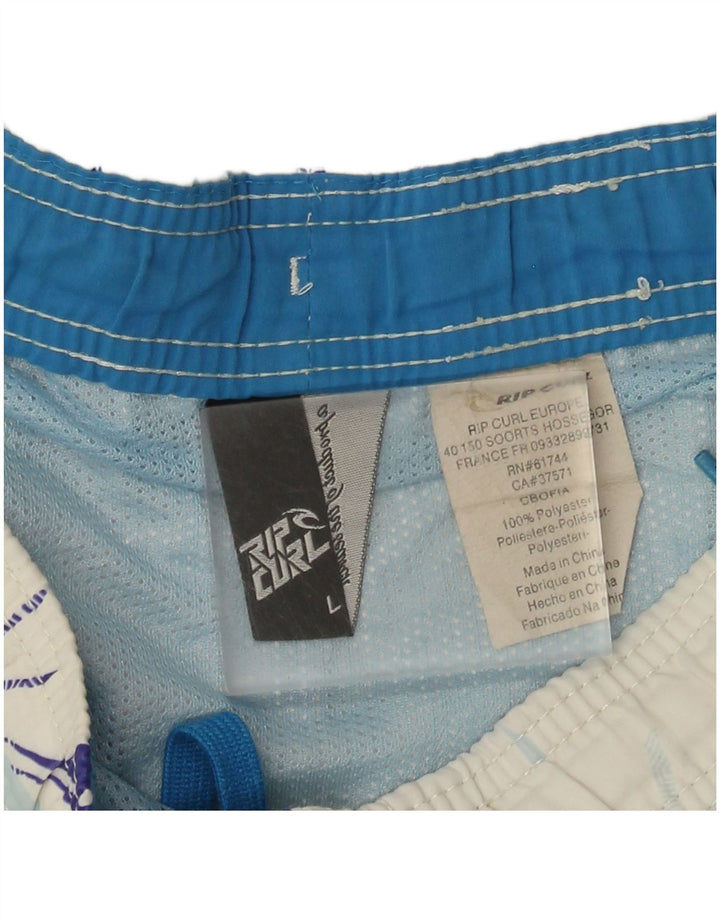 Pantaloncini da bagno da uomo Rip Curl grandi in poliestere floreale blu