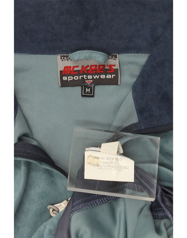 Giacca da tuta da uomo Mc Kees in poliestere color block blu medio