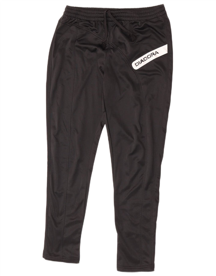 Pantaloni da tuta grafici da uomo Diadora Small neri in poliestere