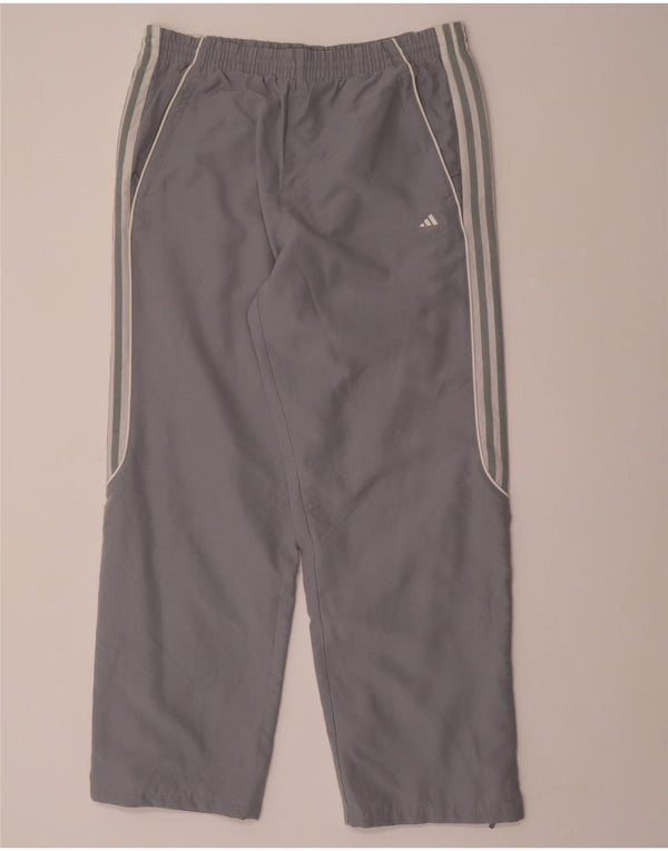 Adidas Mens Tracksuit Trousers Large  Grey Colourblock Polyester