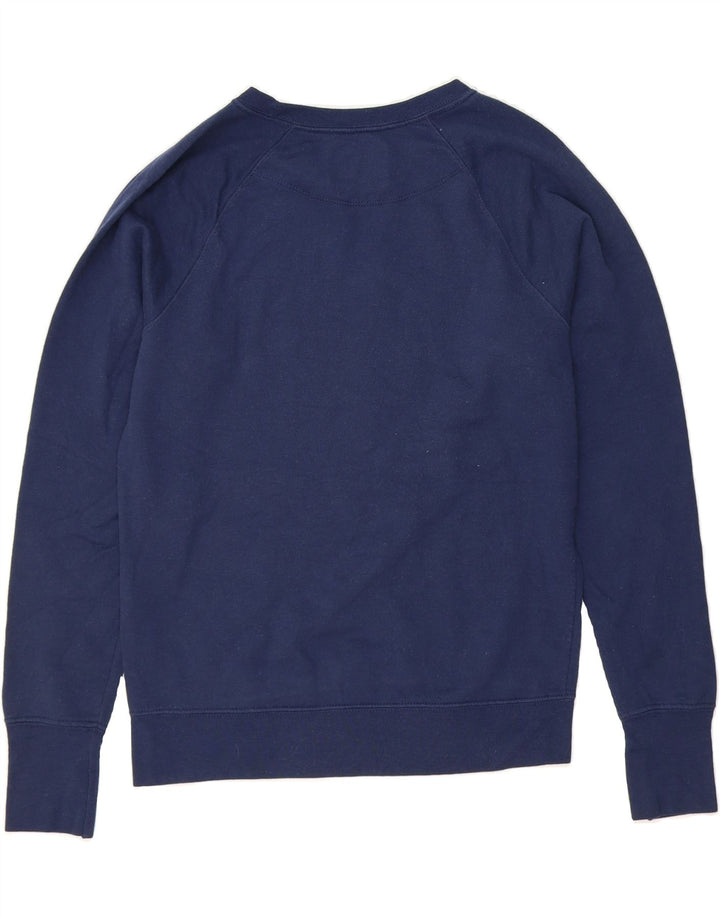 CHAMPION Mens Graphic Sweatshirt Jumper Small Navy Blue Polyester Vintage Champion and Second-Hand Champion from Messina Hembry 