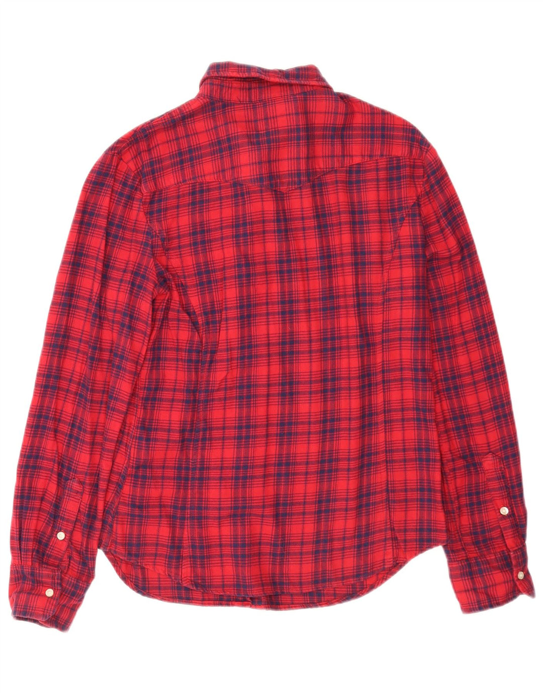 Camicia in flanella da donna Levi's UK 14 cotone a quadri rossi grandi