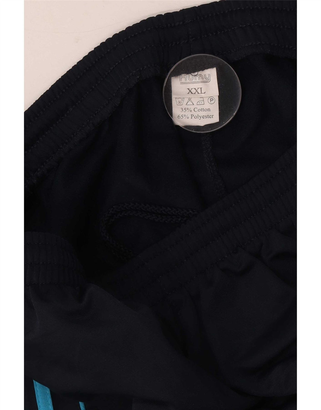 Pantaloni da tuta vintage da uomo 2XL Poliestere a righe blu navy