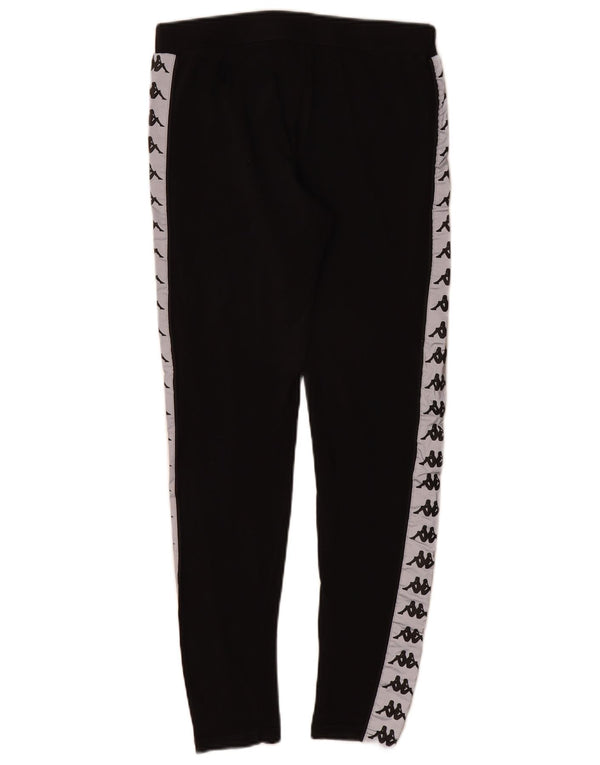 Kappa Womens Graphic Leggings UK 10 Small  Black Colourblock Cotton