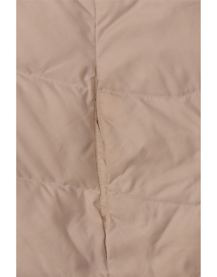 TOMMY HILFIGER Giacca imbottita con cappuccio da donna UK 12 Poliestere bianco medio