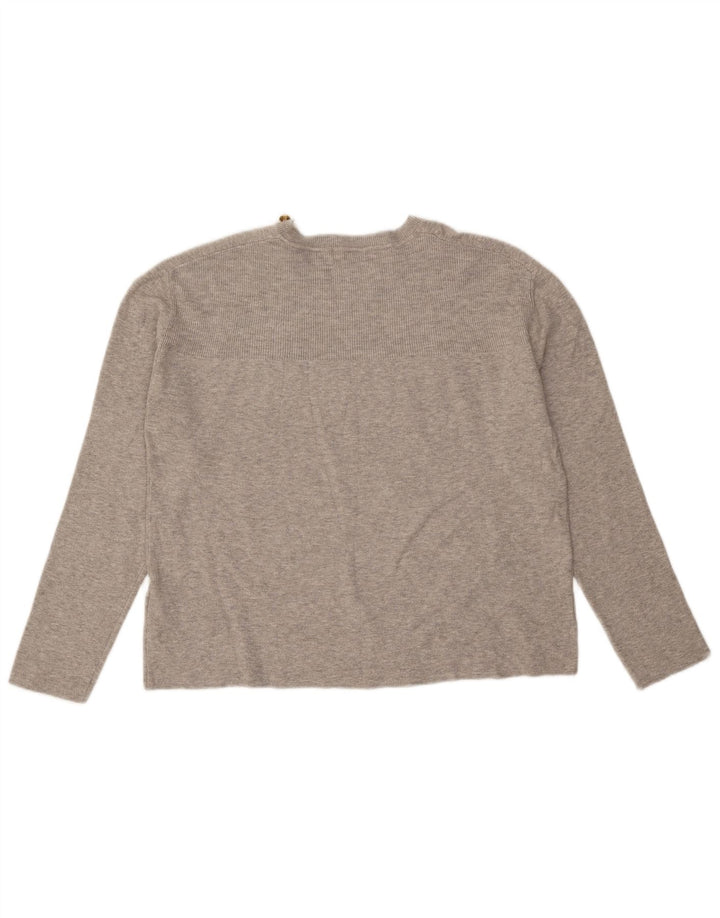 Maglione oversize con scollo a barca da donna Marks & Spencer UK 14 Grigio medio