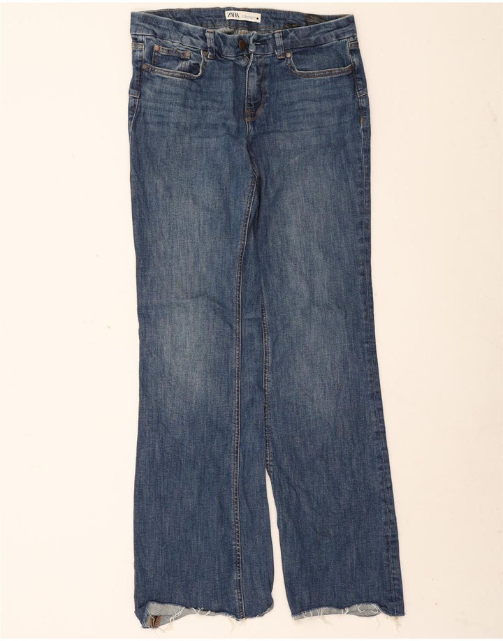 Jeans svasati da donna Zara EU 38 Small W28 L33 cotone blu