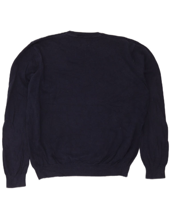 Maglione maglione con scollo a V da uomo Marks & Spencer 2XL cotone blu navy