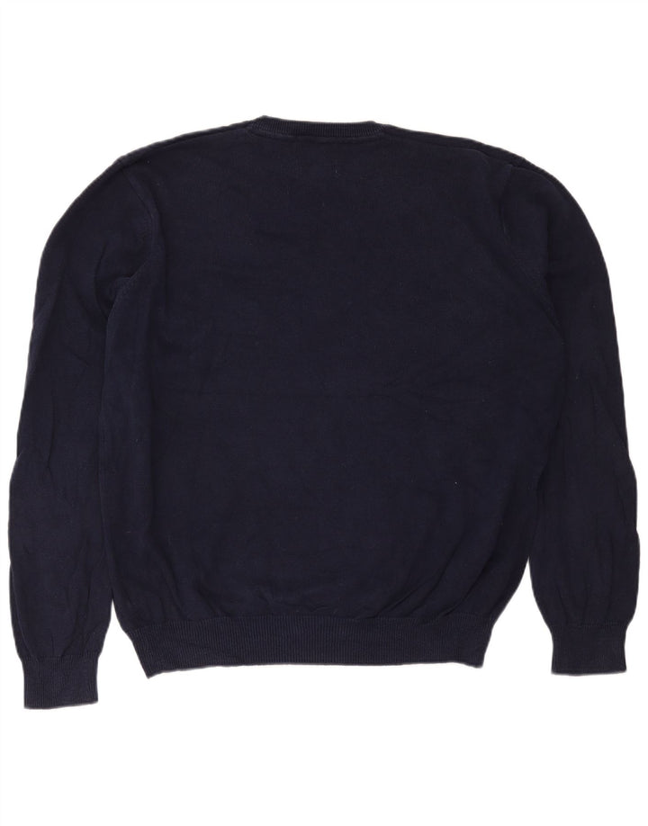 Maglione maglione con scollo a V da uomo Marks & Spencer 2XL cotone blu navy