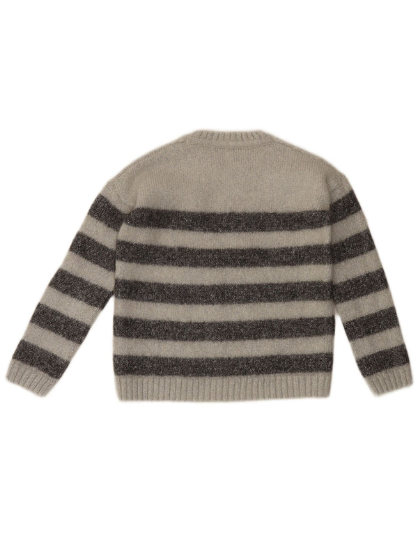 Maglione maglione girocollo da donna Tommy Hilfiger UK 12 grigio medio a righe