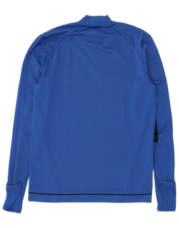 Top ADIDAS da uomo a manica lunga piccolo blu in poliestere