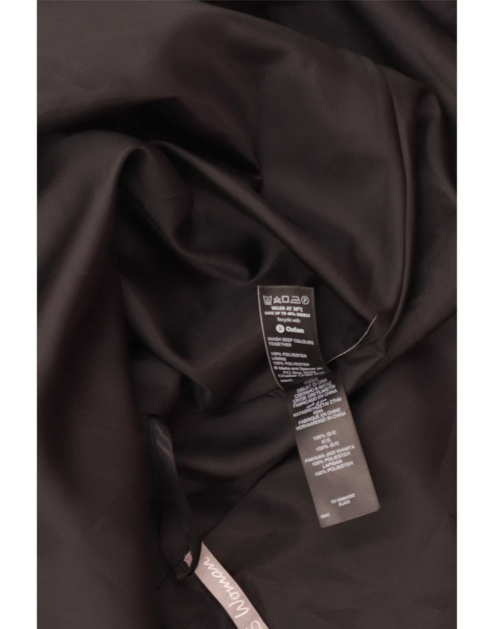 Gonna a tubino da donna Marks & Spencer UK 14 grande W32 poliestere nero