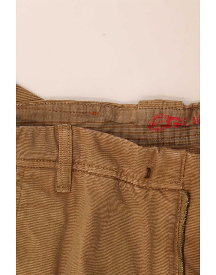 Pantaloni da abito dritti da uomo Guru W33 L33 in cotone marrone