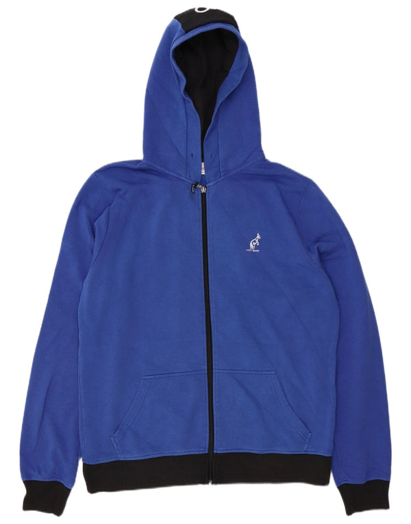 AUSTRALIAN L'ALPINA Felpa con cappuccio con zip grafica da uomo 2XL Blu Colourblock