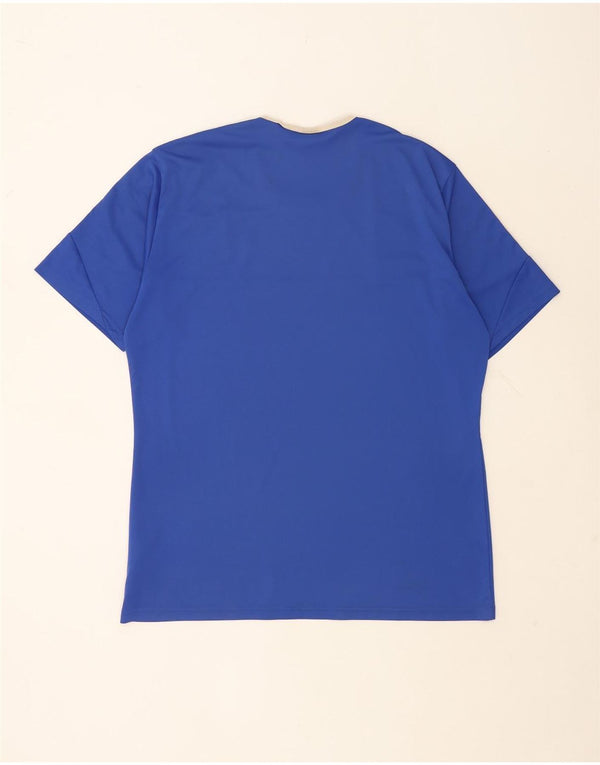 T-shirt grafica Adidas Climalite da uomo XL XL color block blu
