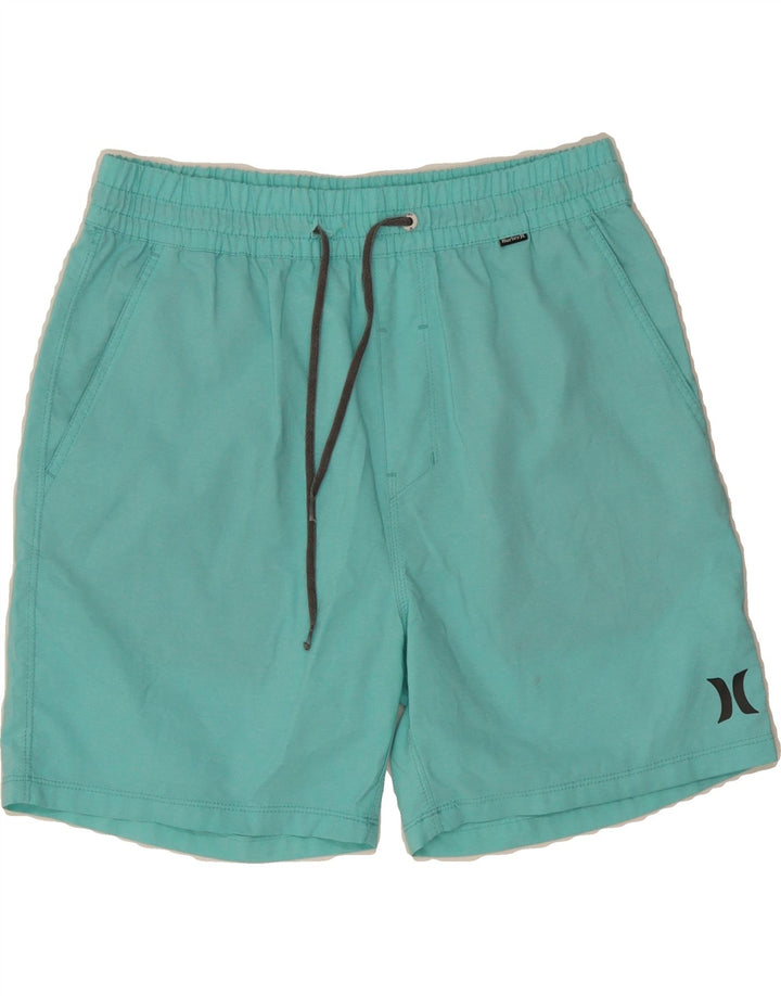 HURLEY Mens Swimming Shorts Medium  Turquoise Polyester Vintage Hurley and Second-Hand Hurley from Messina Hembry 