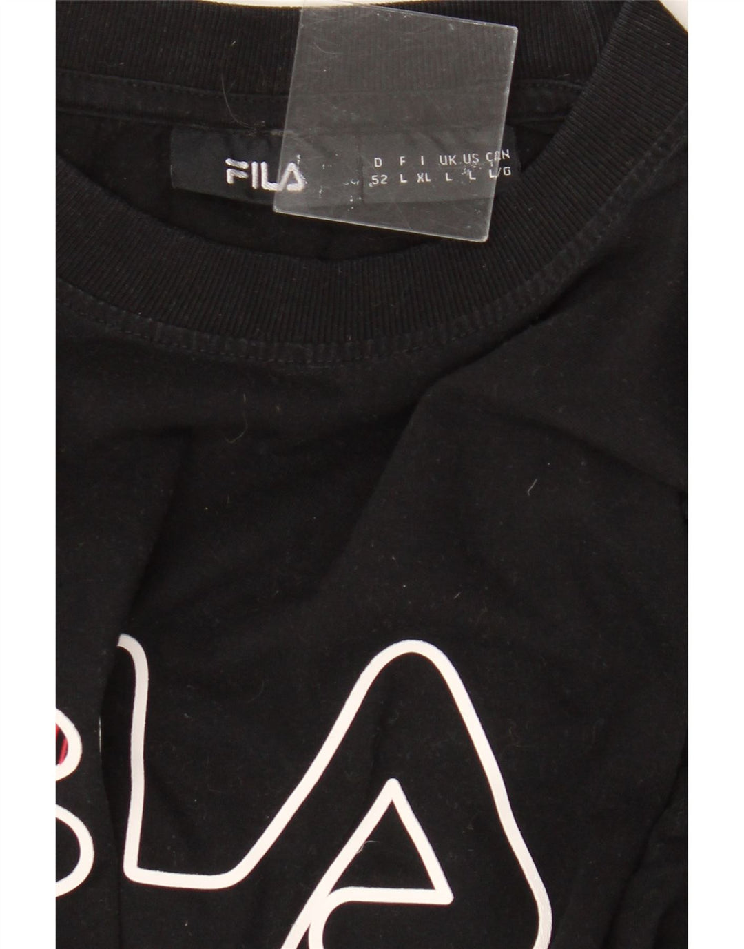 T-shirt grafica da uomo Fila Large nera