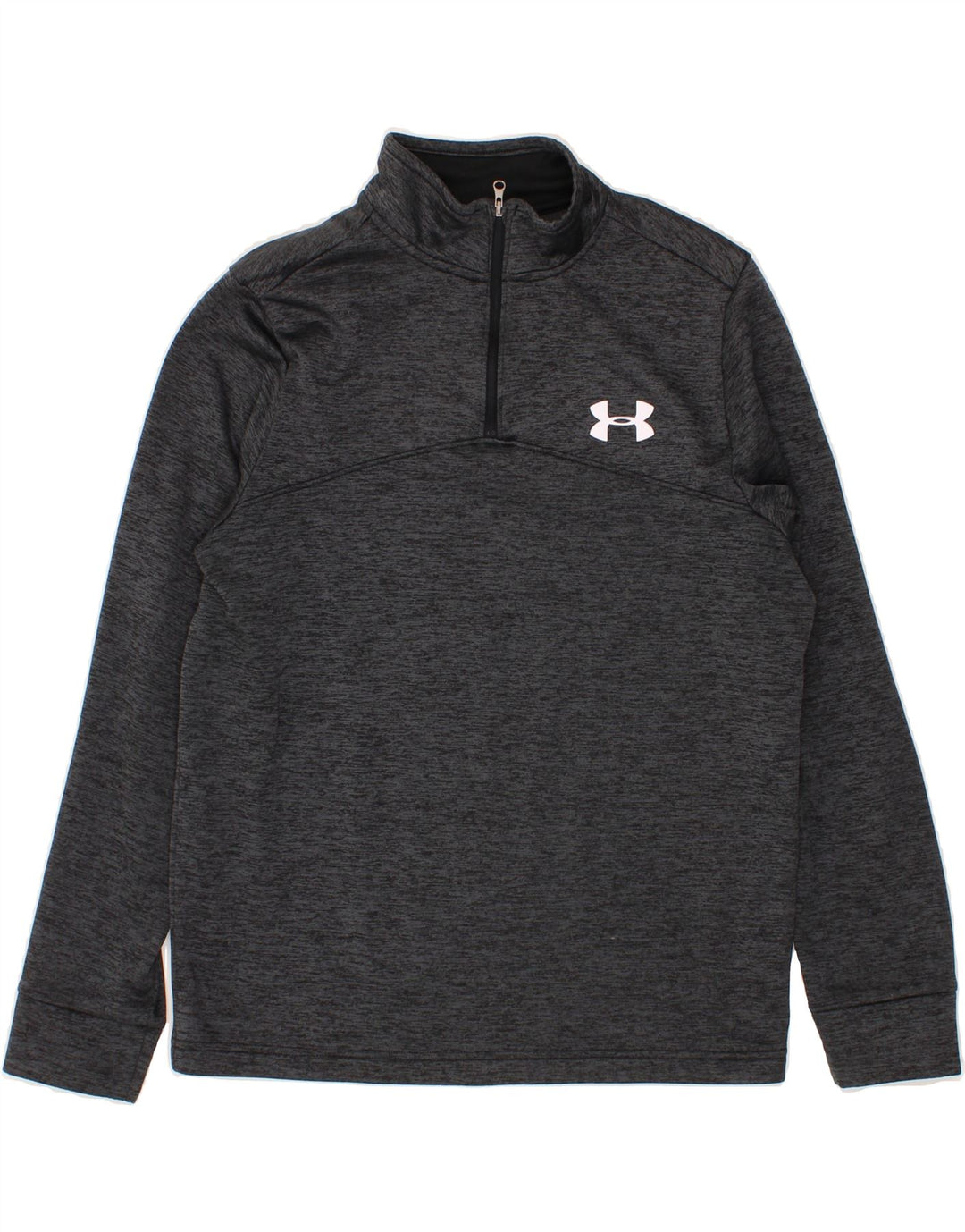 UNDER ARMOUR Mens Cold Gear Zip Neck Sweatshirt Jumper Small Grey Vintage Under Armour and Second-Hand Under Armour from Messina Hembry 