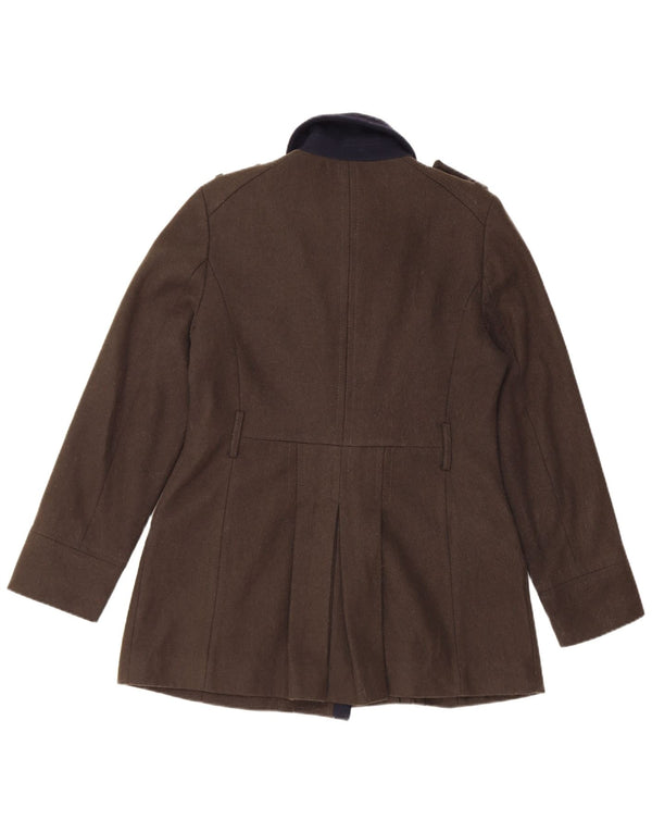 Cappotto doppiopetto David Bitton da donna Buffalo UK 12 Medio Cachi