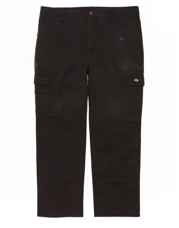 Dickies Mens Straight Cargo Trousers W44 L28 Black Polyester