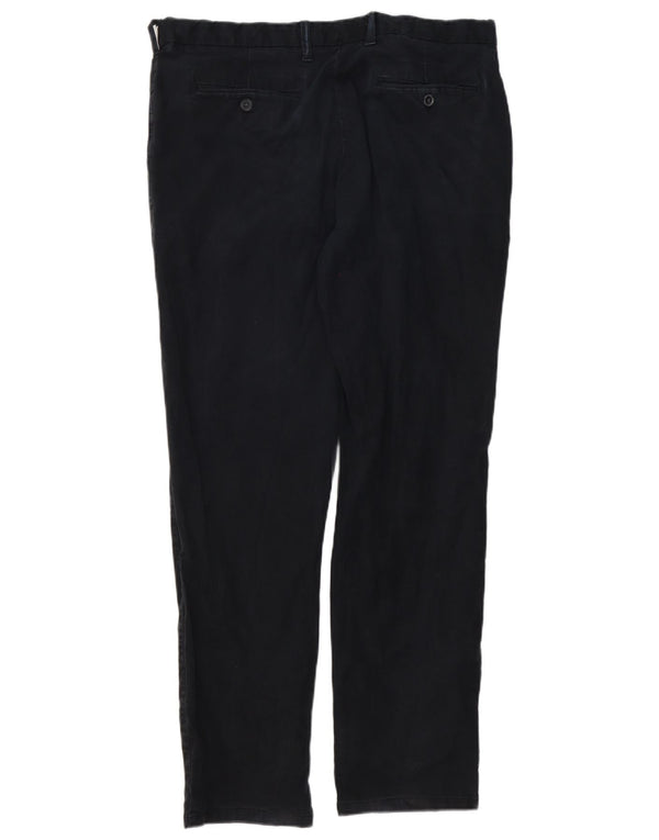 Pantaloni chino regolari da uomo Marks & Spencer W36 L33 cotone blu navy