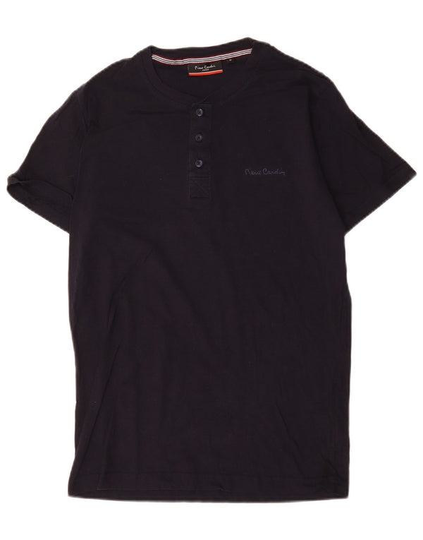 T-shirt da uomo Pierre Cardin Top piccola in cotone blu navy