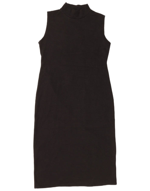 Abito maglione senza maniche da donna Zara UK 16 grande cotone nero