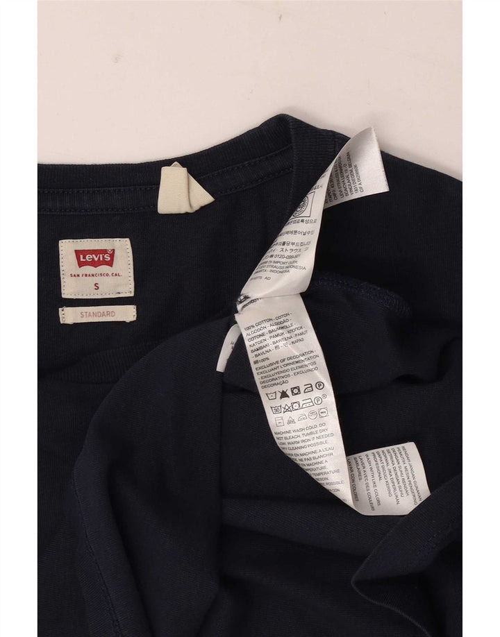 T-shirt standard da uomo Levi's Top Small in cotone blu navy