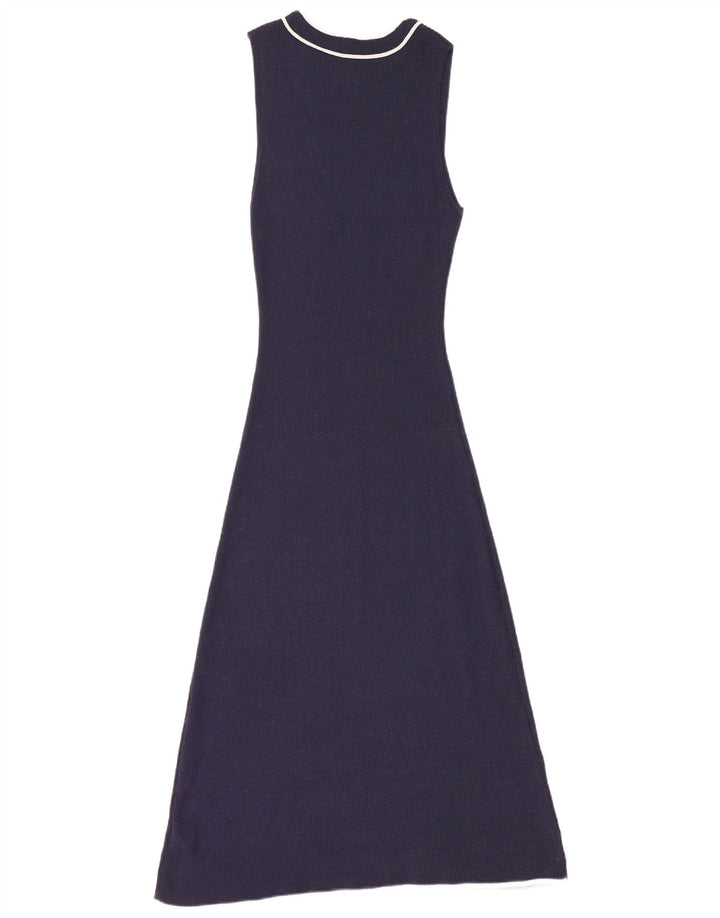 Abito maglione senza maniche da donna Marks & Spencer UK 12 blu navy medio