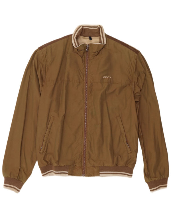 Giubbotto bomber da uomo Geox Respira UK 40 Large in cotone kaki