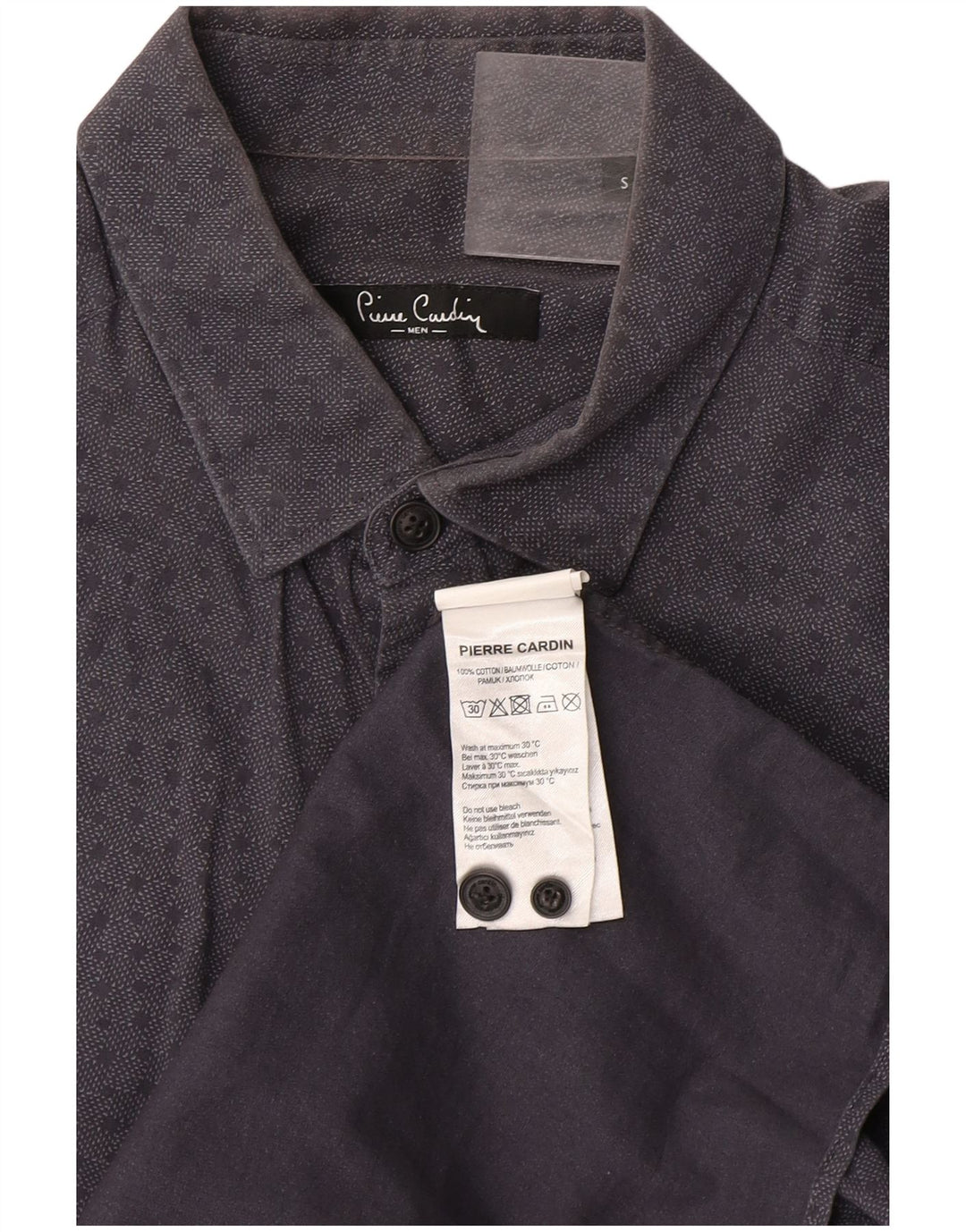 Camicia Uomo Pierre Cardin Piccola Cotone Maculato Grigio