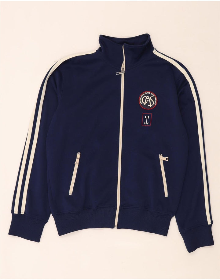 Giacca da ginnastica grafica da uomo Gas XL in poliestere blu navy