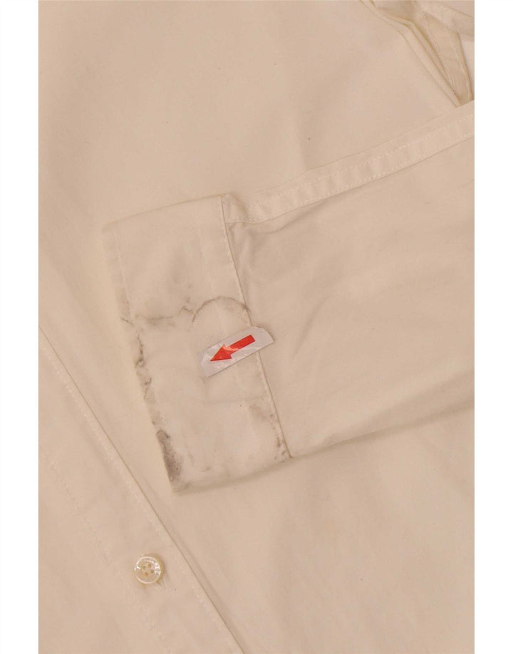 Camicia slim fit da uomo Tommy Hilfiger in cotone bianco sporco medio