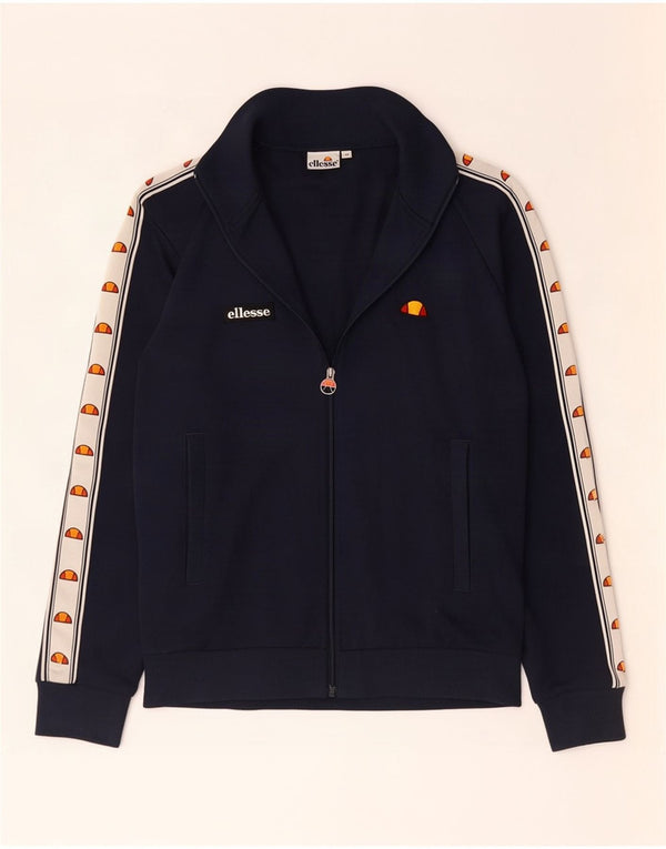 Giacca da ginnastica grafica da uomo Ellesse a blocchi di colore blu navy medio