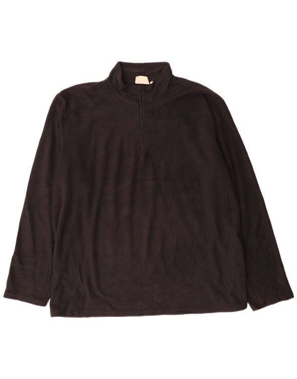 Maglione in pile da uomo con collo con zip Mountain Warehouse 3XL Nero