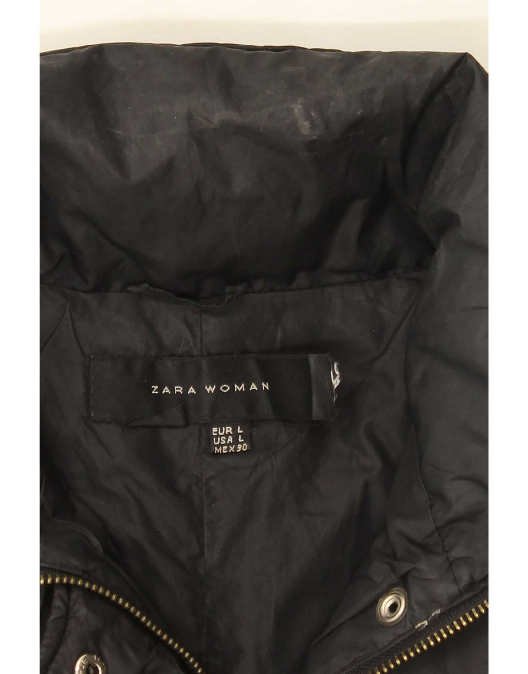 Giacca imbottita da donna Zara UK 14 grande nera