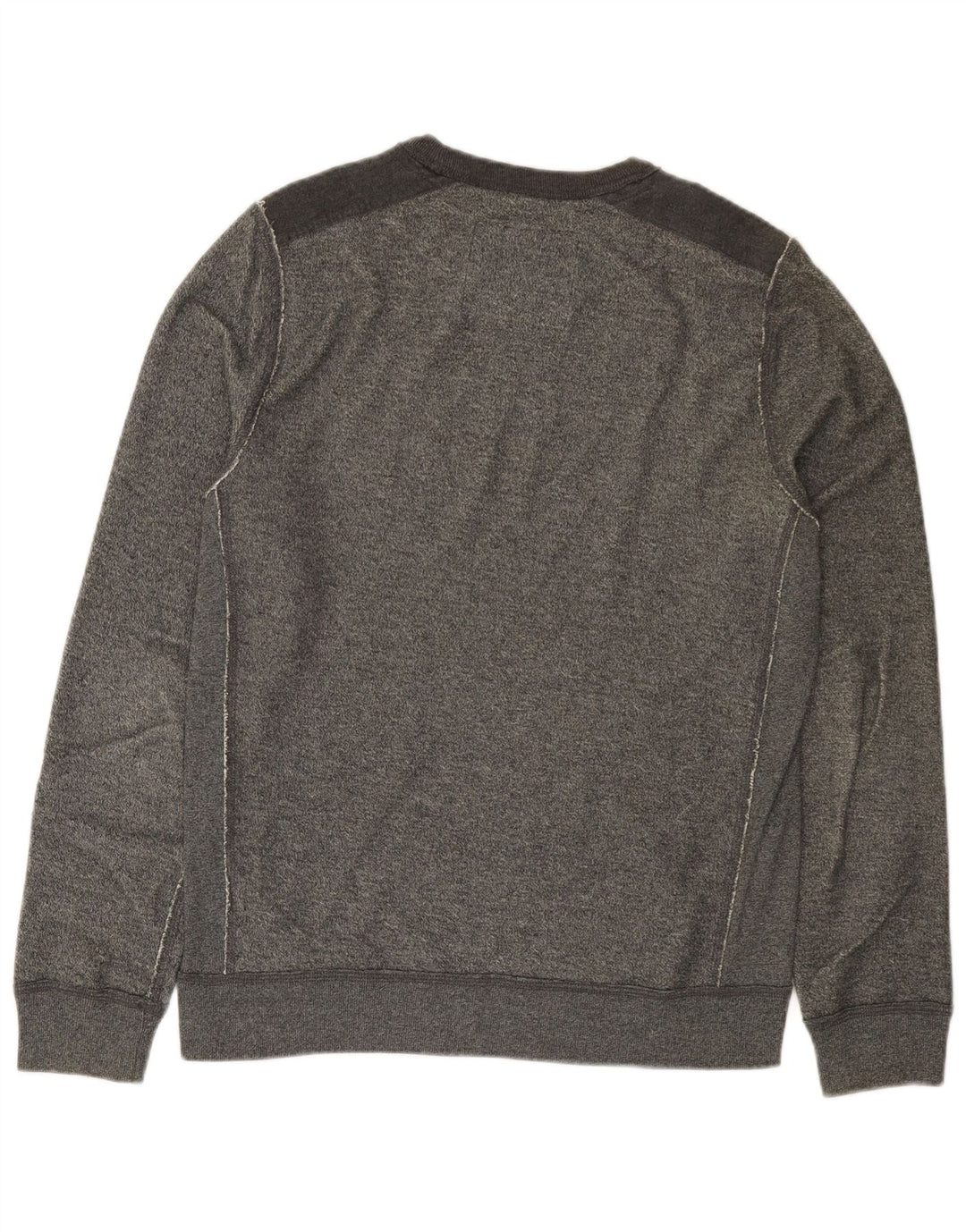 ABERCROMBIE & FITCH Felpa da uomo Maglione in cotone color block grigio medio