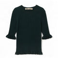 Top corto in camicetta corta da donna Zara UK 8 piccolo in viscosa verde
