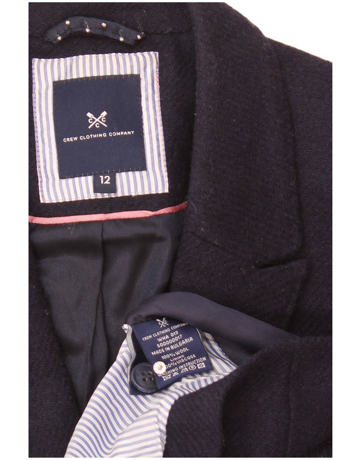 Crew Clothing Giacca blazer da donna a 2 bottoni UK 12 Lana blu navy media
